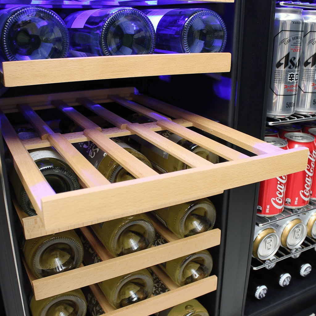 Schmick JC165B 165L Dual Zone Under Bench Beer And Wine Fridge