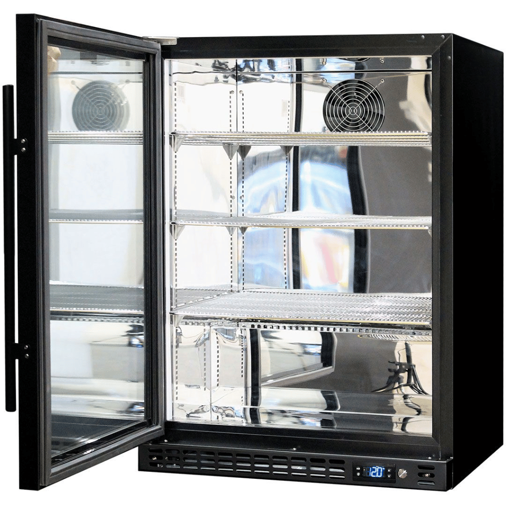 Schmick SK156L-B-HD 164L Under Bench Heated Glass Door Bar Fridge – The ...