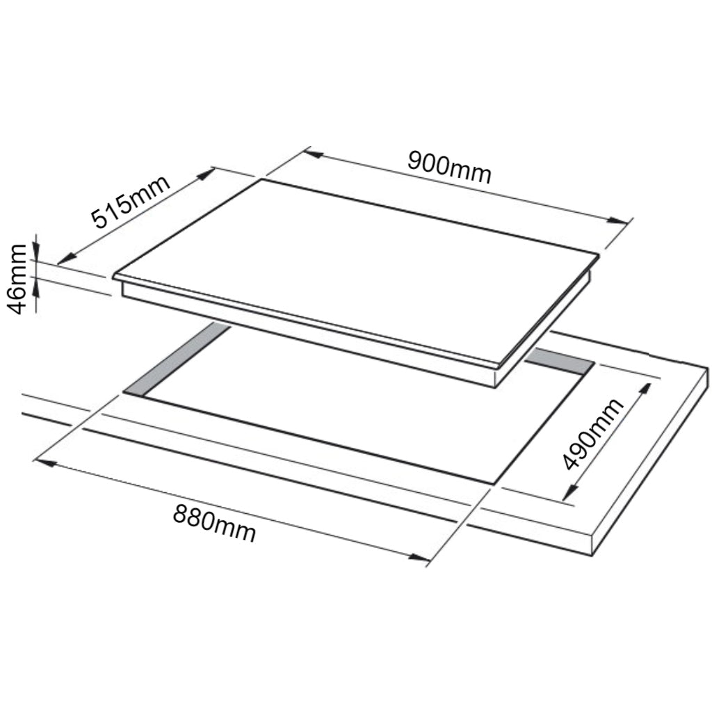 Westinghouse WHI943BC 90cm Black Induction Cooktop - The Appliance Guys