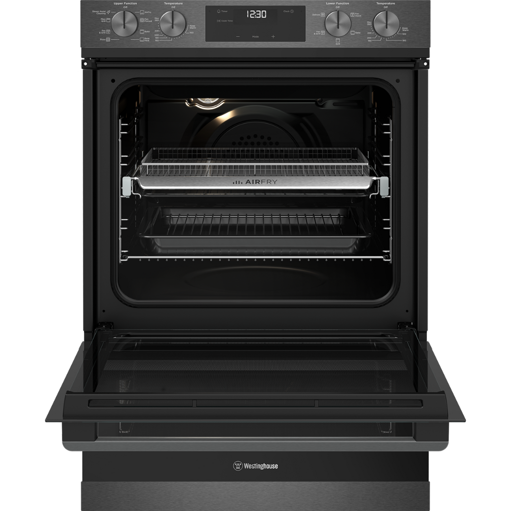 Westinghouse WVE6526DD 60cm Dark Stainless Steel Duo Oven with Airfry