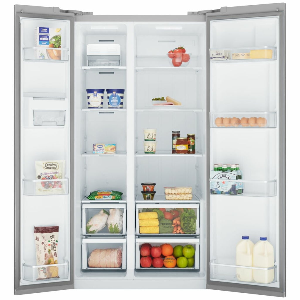 Westinghouse WSE6630SA 624L Arctic Silver Side By Side Fridge - The Appliance Guys